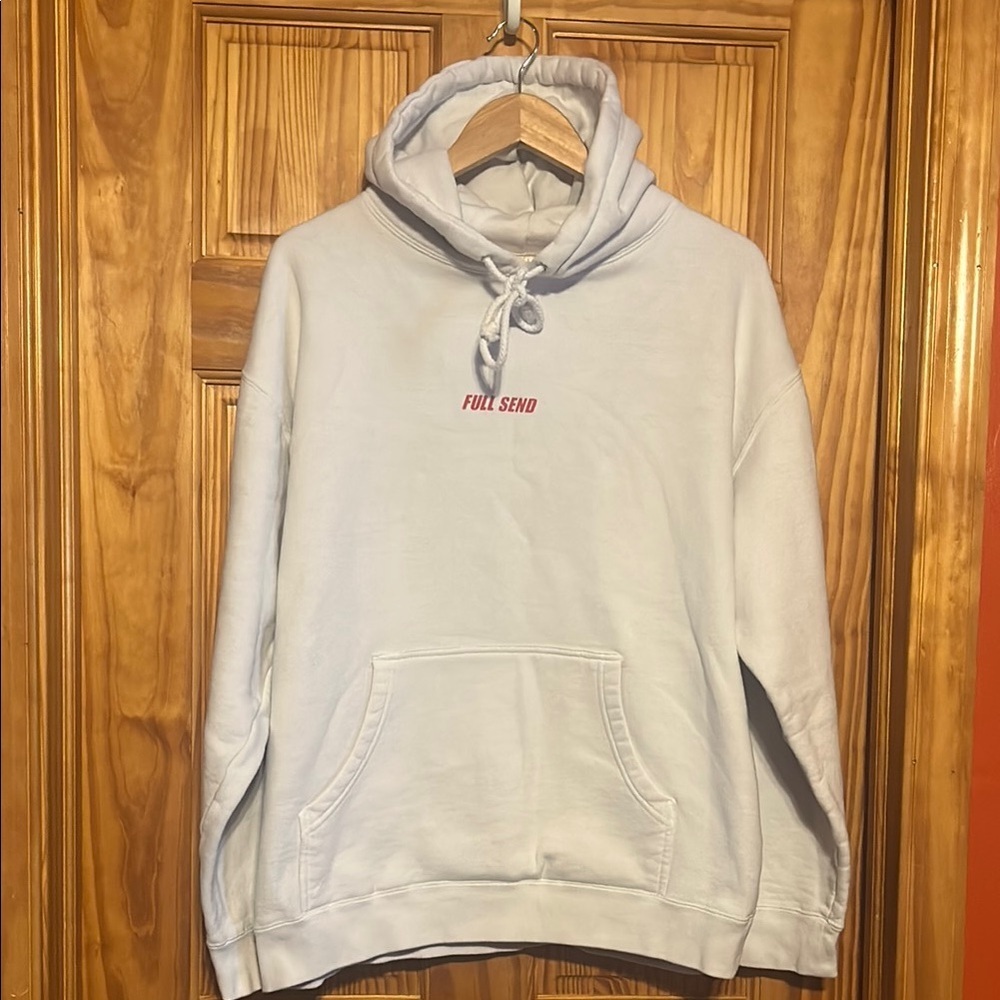 Full Send Logo White Hoodie